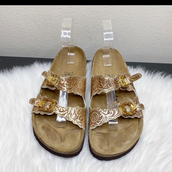 Birkenstock Shoes - Betula by Birkenstock Sandals Embossed Rhinestones